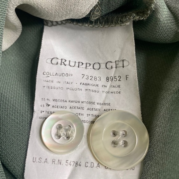 Giorgio Armani Vintage Sheer Two Toned Long Sleeve Tunic Sz 44/10 - Picture 10 of 13